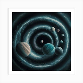 Planets In A Spiral Galaxy 1 Art Print