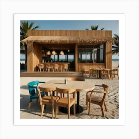 Beach Restaurant Art Print