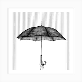 Umbrella Square Art Print