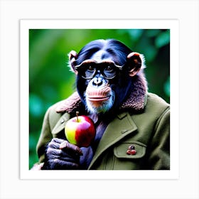 Chimpanzee Portrait Art Print