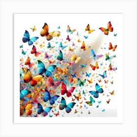 Colorful Butterflies 2 Art Print