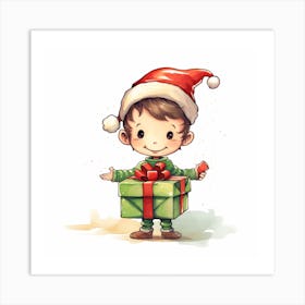 Christmas Elf 2 Art Print