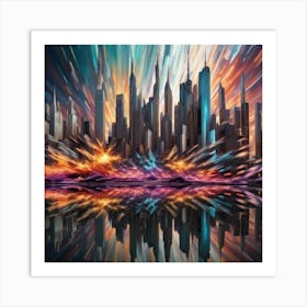 Abstract Cityscape 1 Art Print