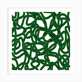 Green Cords Art Print