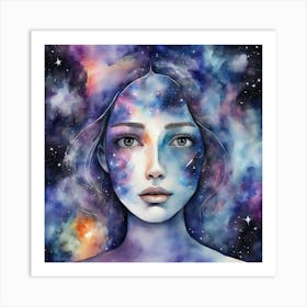 Galaxy Girl Art Print