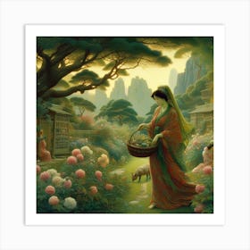 Asian Garden 1 Art Print