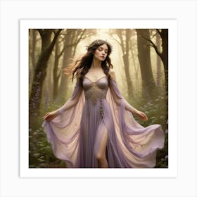 Fairy In The Woods 2 Art Print