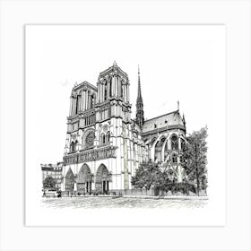 Notre Dame Cathedral 2 Art Print