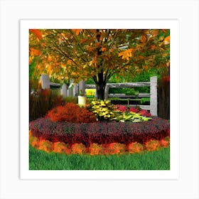 Autumn Garden Design Art Print