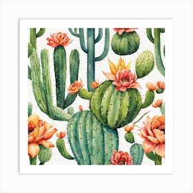 Cactus Painting 2 Art Print