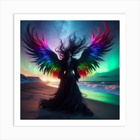 Angel With Rainbow Wings 1 Art Print