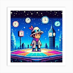 8-bit time-traveling adventure 1 Art Print