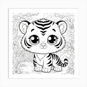 Cute Tiger Art Print