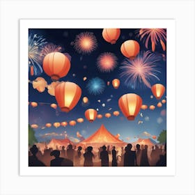 Chinese Lanterns Art Print