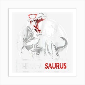 3 Year Old Dinosaur Birthday 3rd T Rex Dino 3 Saurus Art Print