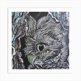 The Modern Abstract Art Painting On Barn Owl In The Wild Life Nature Art Print