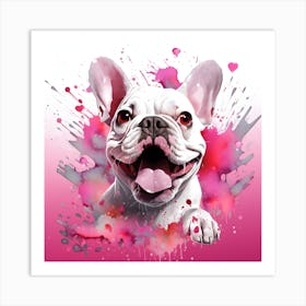 Frenchie Cute Art By Csaba Fikker 032 Art Print