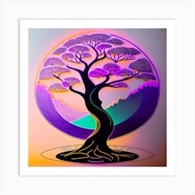 Boho tree Art Print