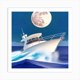 Boat In The Ocean 11 Art Print