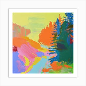 Colourful Abstract Olympic National Park Usa 1 Art Print