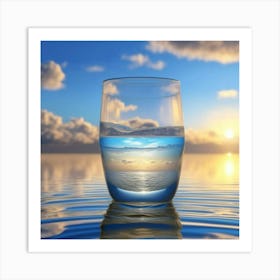Glass Of Water Art Print