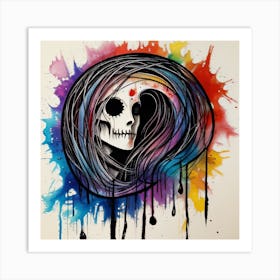 Day Of The Dead Skull Art Print