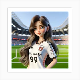 Soccer Girl Art Print