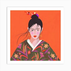 Kimono Square Art Print