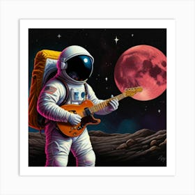 Musical spaceman Art Print