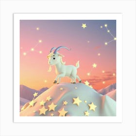 Goat On The Mountain 1 Art Print