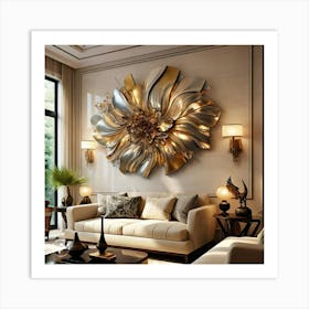 Modern Living Room Wall Art Art Print