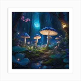 Mushroom Forest Art Print