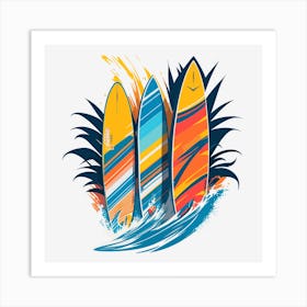 Summer Surfing Collection Art Print