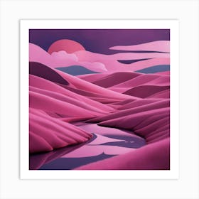 Pink Landscape 8 Art Print