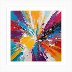 Merging Abstract Painting Art Print