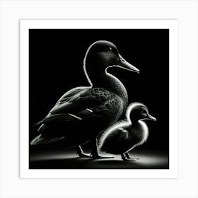 Ducks And Ducklings Art Print