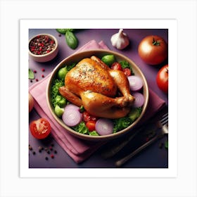 Chicken Food Restaurant86 Art Print