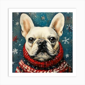 Christmas Frenchie 1 Art Print