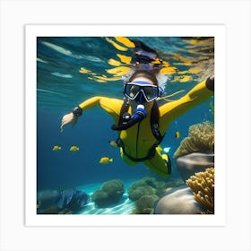 Snorkling Art Print