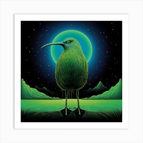 New Zealand Kiwi Art Print