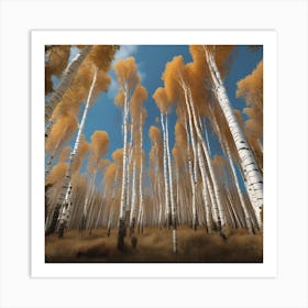 Birch tops Art Print