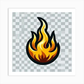 Flame Logo Art Print