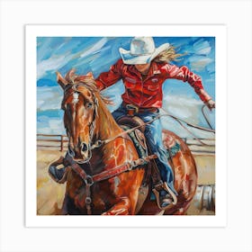 Rodeo Girl Art Print