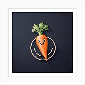 Carrot Logo Design Art Print