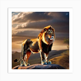 Lion art 9 Art Print