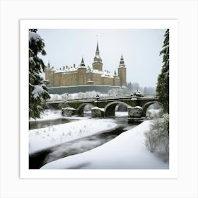 Snowy Castle In Spain Art Print