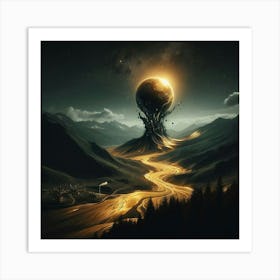 Adrift In Space Art Print