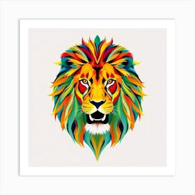 Colorful Lion Art Print