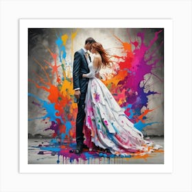 Bride And Groom Art Print