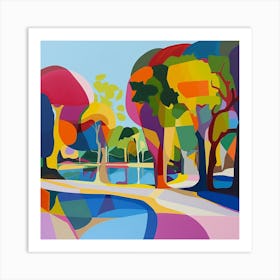 Abstract Park Collection Buen Retiro Park Buenos Aires 2 Art Print